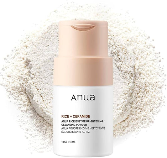 RICE ENZYME BRIGHTENING CLEANSING POWDER انزيمي 40g ANUA غسول باودر رغوي من انوا