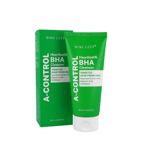 ناين ليس غسول رغوي بأحماض ال BHA NINE LESS A-CONTROL HEARTLEAF & BHA CLEANSER - 120ML