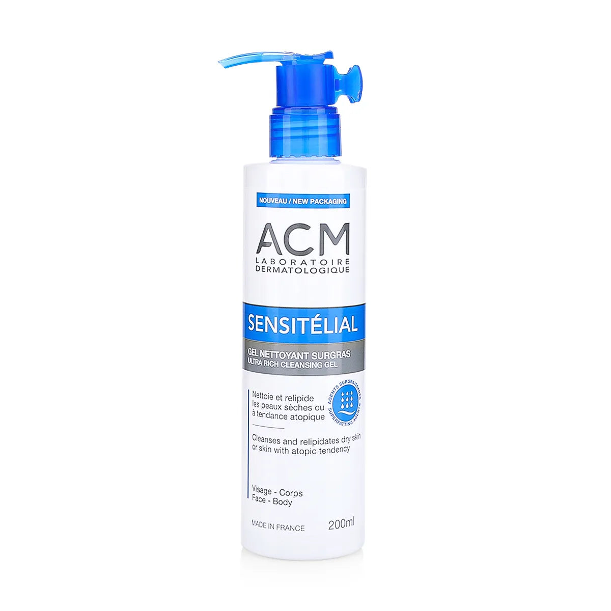 اي سي ام غسول للوجه و الجسم - 200 مل ACM SENSITELIAL SURGRAS CLEANSING GEL