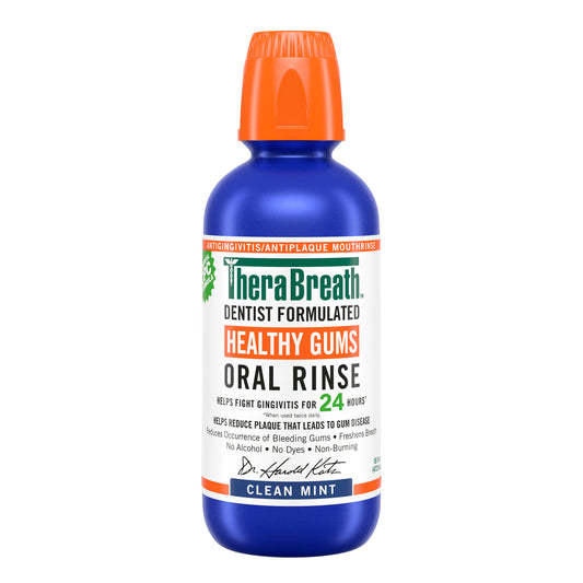 غسول الفم بالنعناع النظيف من ثيرابريث Healthy Gums Oral Rinse W/ Added CPC - Clean Mint