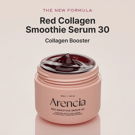 ARENCIA Fresh Redسيروم وماسك بالكولاجين لتحسين شكل المسام وتعزيز مرونة الجلد وترميمه Smoothie Serum 30 50g