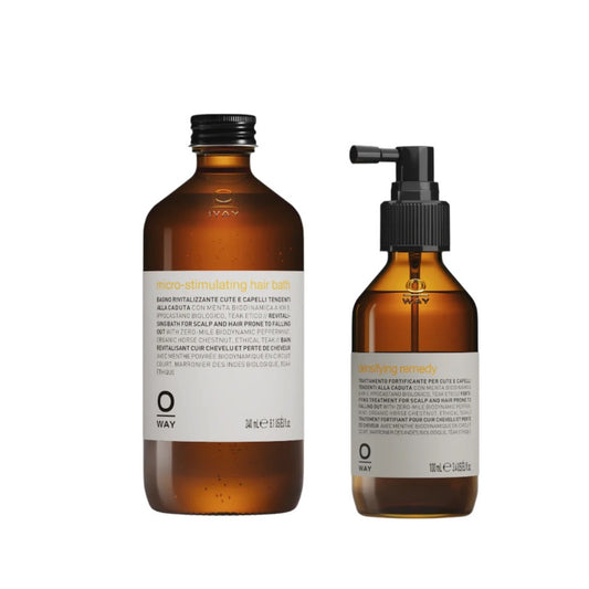 oway Micro-Stimulating Hair Bath + Densifying Remedy شامبو + بخاخ لتقوية الشعر