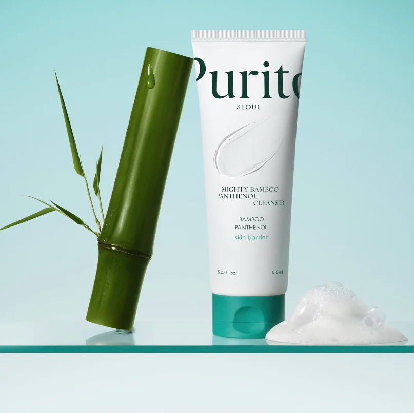 غسول بوريتو الرغوي للعناية بحاجز البشرة بالبامبو Purito – Mighty Bamboo Panthenol Cleanser