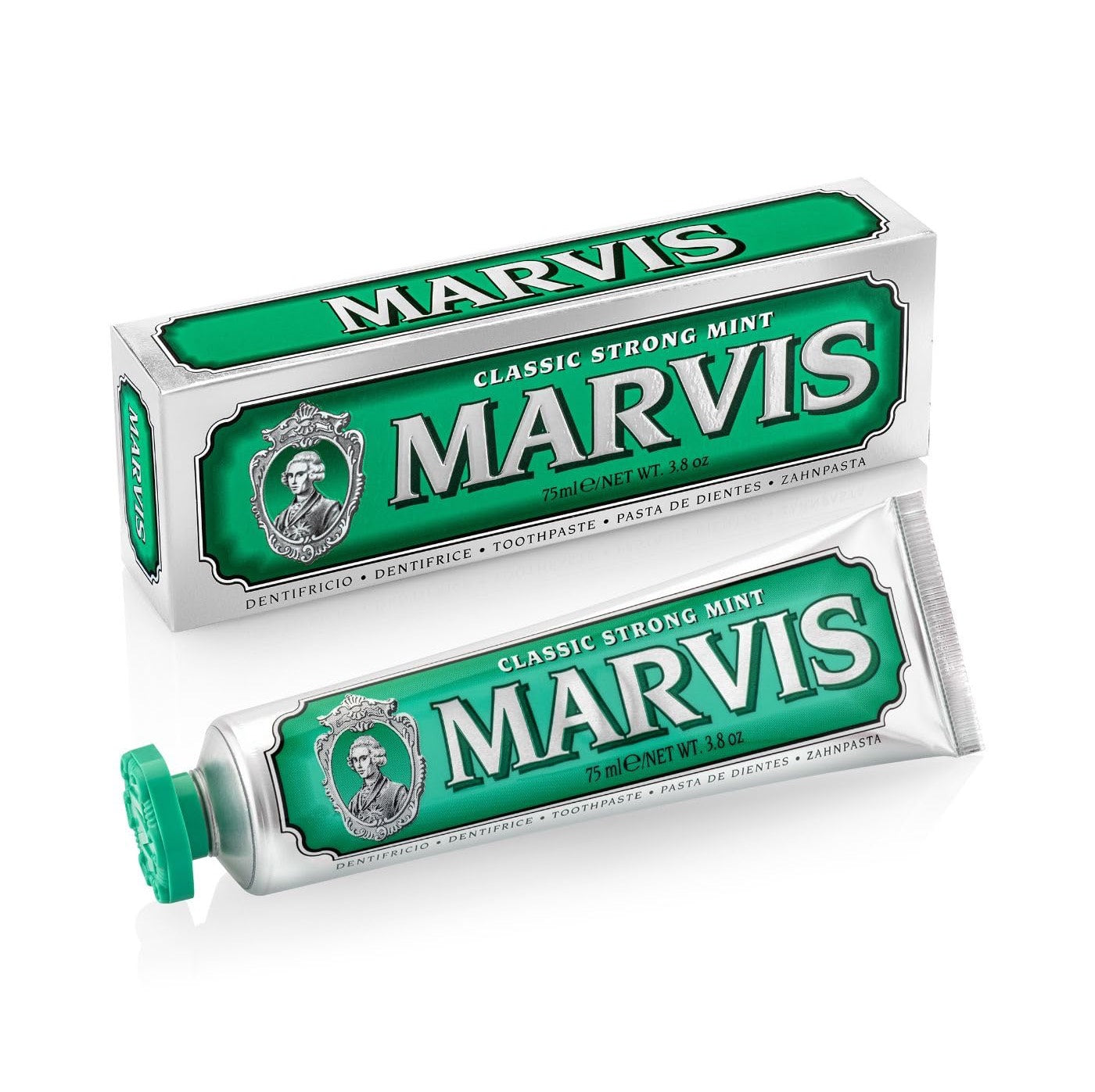 معجون الأسنان مارفيس - نكهة النعناع القوي الكلاسيكي (Marvis Classic Strong Mint Toothpaste) الحجم: 85 مل