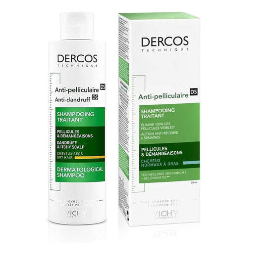 Vichy Dercos Anti-Dandruff DS Shampoo 200ml – للشعر الجاف
