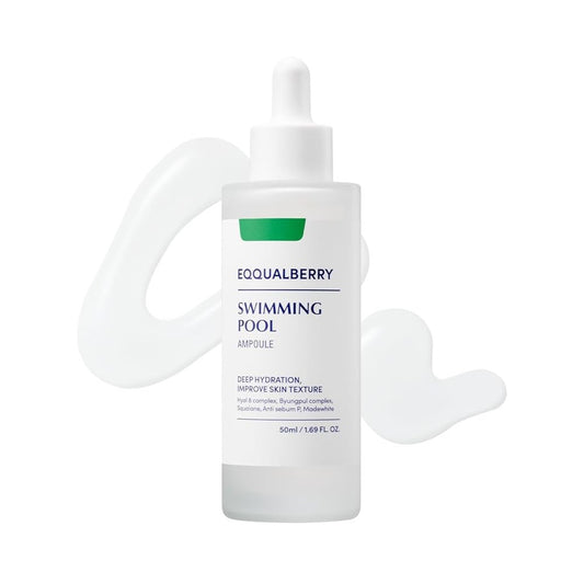 EQQUALBERRY Swimming Pool Ampoule 50ml أمبولة السباحة – ترطيب فائق وتجديد منعش للبشرة