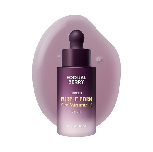 EQQUALBERRY Purple PDRN Pore Minimizing Serum 3C – 30ml سيروم تقليص المسام وتجديد البشرة بخلاصة PDRN والأرز البنفسجي