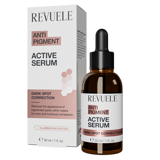 REVUELE Anti Pigment Active Serum — 30 مل سيروم معالجة التصبّغات وتوحيد لون البشرة لتحسين إشراقتها بشكل ملحوظ