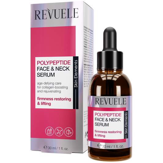 REVUELE Polypeptide Face & Neck Serum — 30 مل سيروم مضاد للشيخوخة مُركّز يحتوي على ببتيدات فعّالة لدعم شد البشرة وتحسين مرونتها