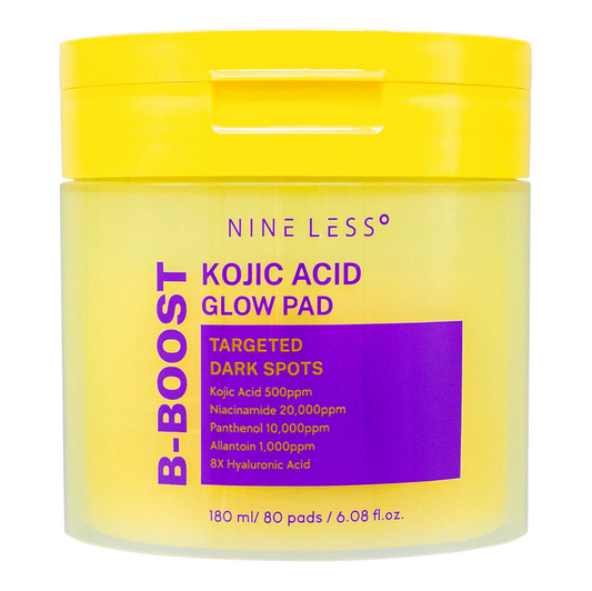 NINE LESS B-BOOST Kojic Acid Glow Pad – وسادات تفتيح مركّزة للبقع الداكنة