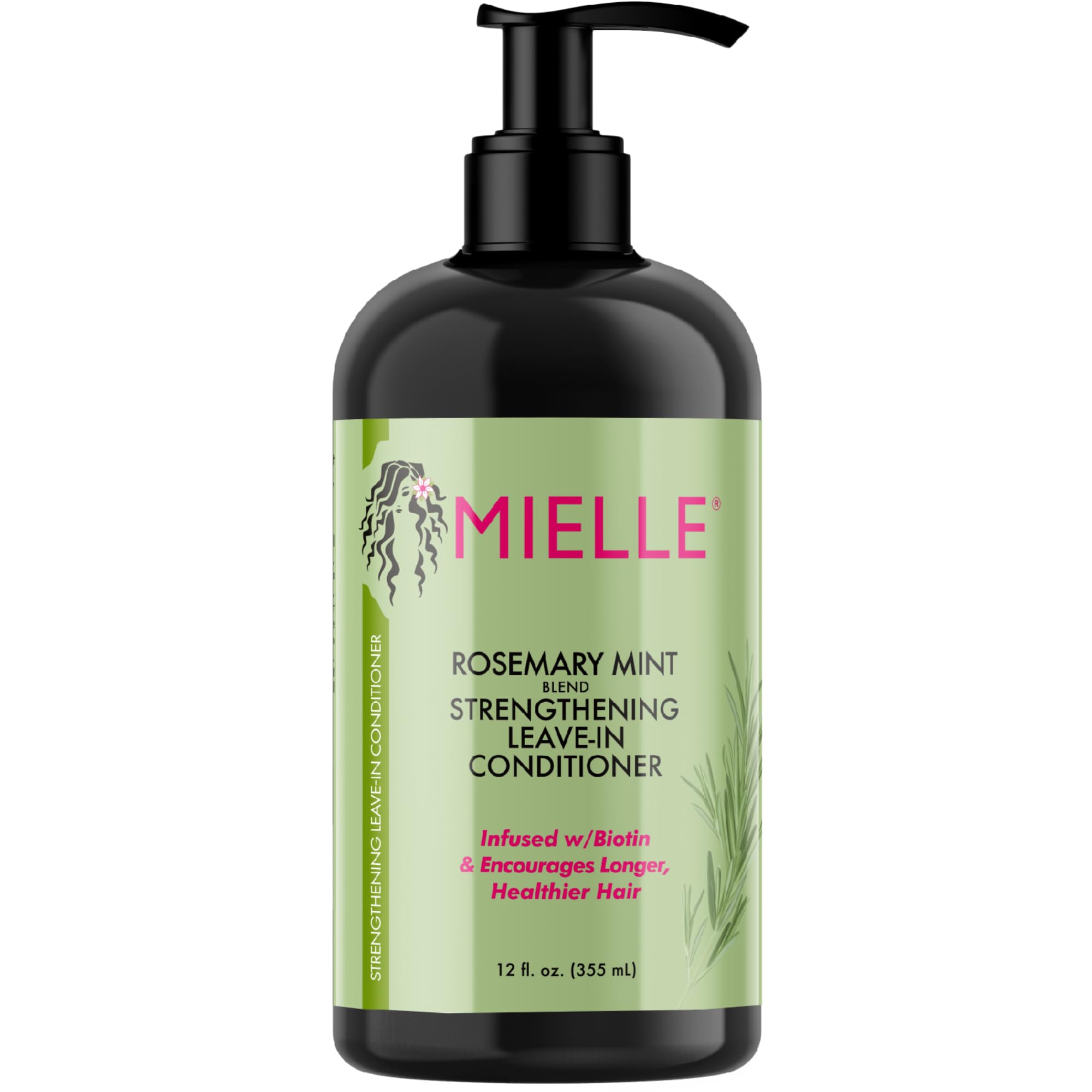 بلسم الشعر المرطب والمقوي بالروزماري والنعناع من ميلي 355 مل Rosemary Mint Strengthening Leave-In Conditioner Mielle Organics