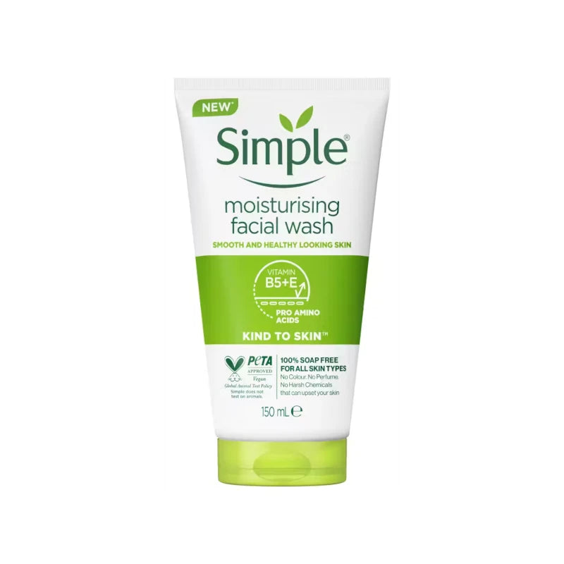 سمبل غسول مرطب للوجه SIMPLE KIND TO SKIN MOISTURISING FACE WASH - 150ML