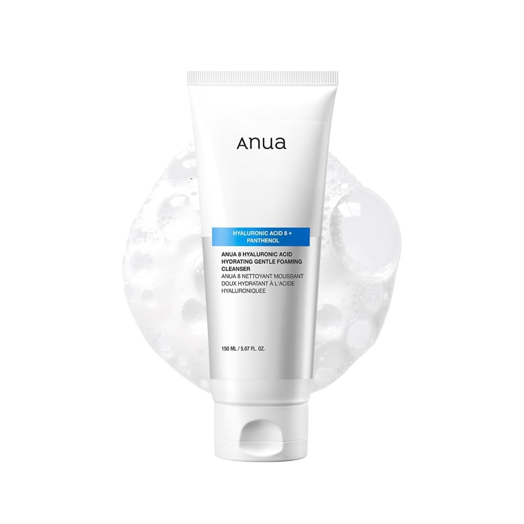غسول رغوي لطيف ومرطب بحمض الهيالورونيك Anua 8 Hyaluronic Acid Hydrating Gentle Foaming Cleanser