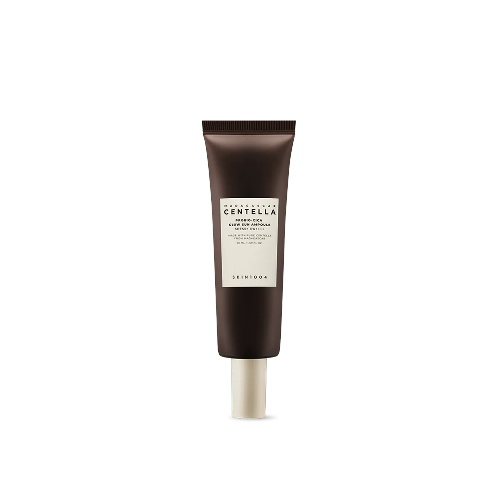 كريم مغذي لمرونة الجلد واشراقة الوجه Madagascar Centella Probio-cica Glow Sun Ampoule 50ml Skin1004