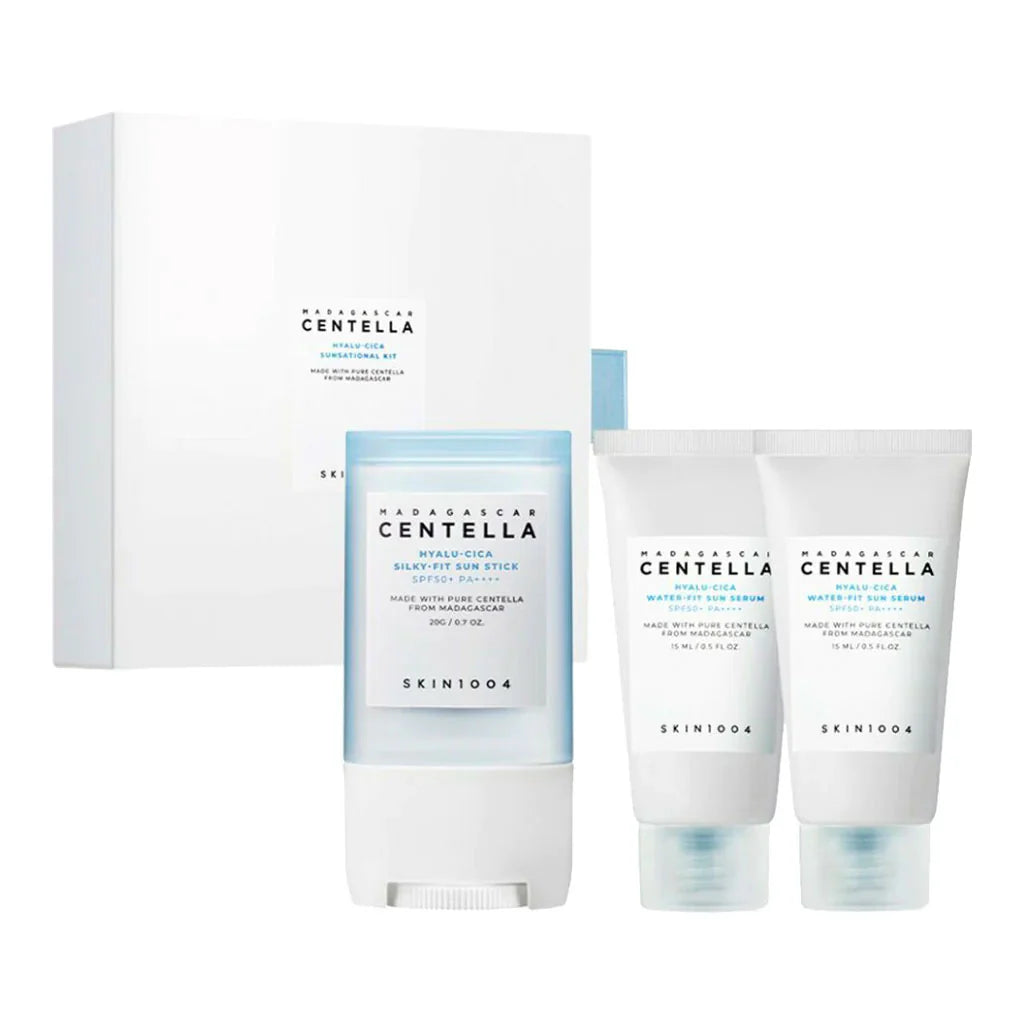 سيت واقي شمس Madagascar Centella Sunsational Kit (Hyalu-Cica Sun Stick 20g + Hyalu-Cica Water-Fit Serum 15ml*2)