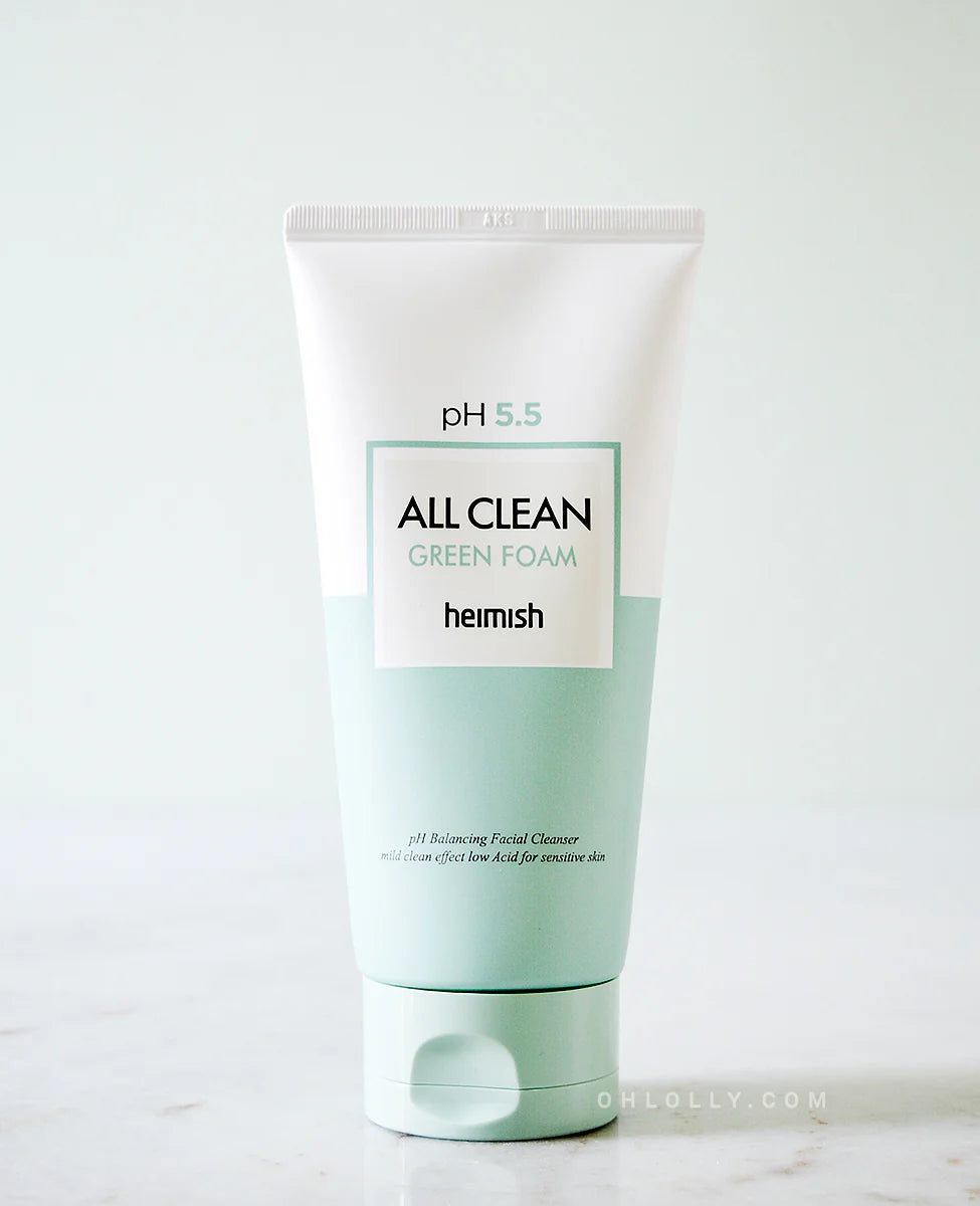 غسول هييميش الكلِين جرين الرغوي المتوازن بدرجة حموضة 5.5 Heimish All Clean Green Foam pH 5.5