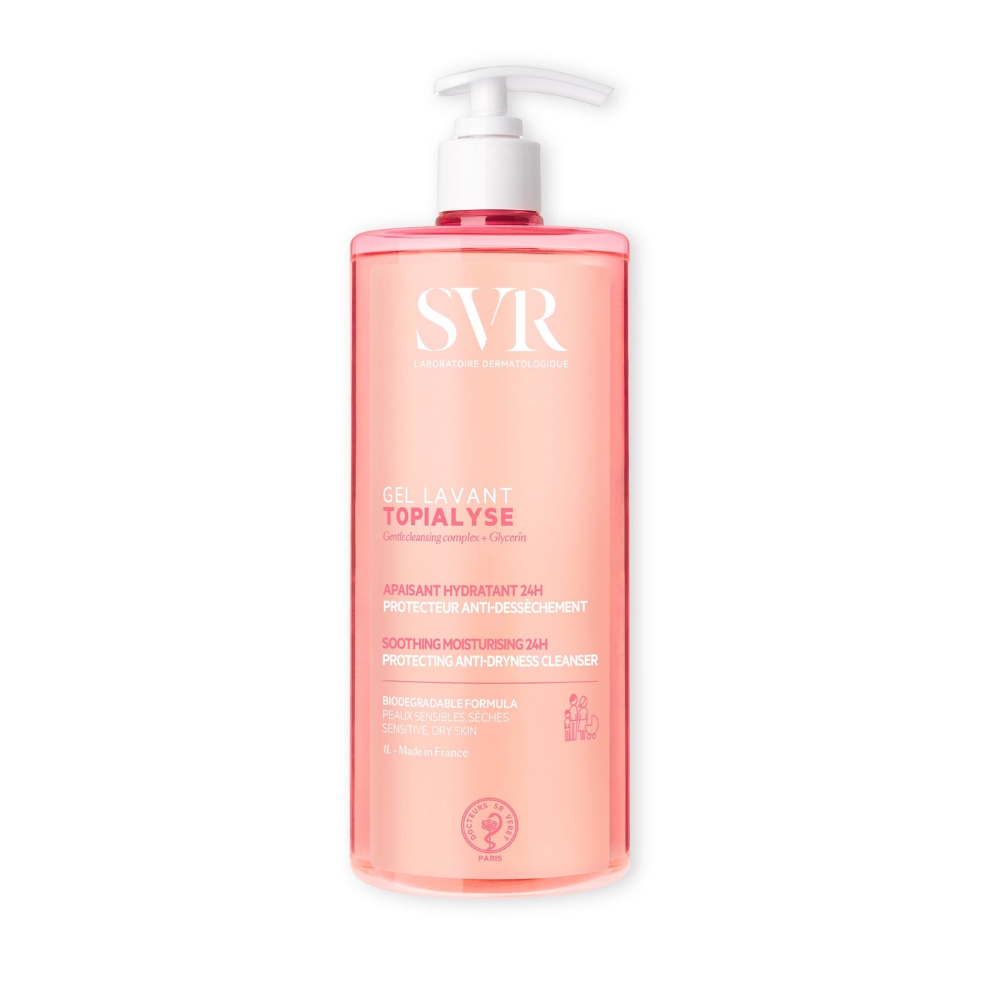 اس في ار غسول للبشرة الجافة و الحساسة SVR TOPIALYSE CLEANSING GEL DRY AND SENSITIVE SKINS - 400ML