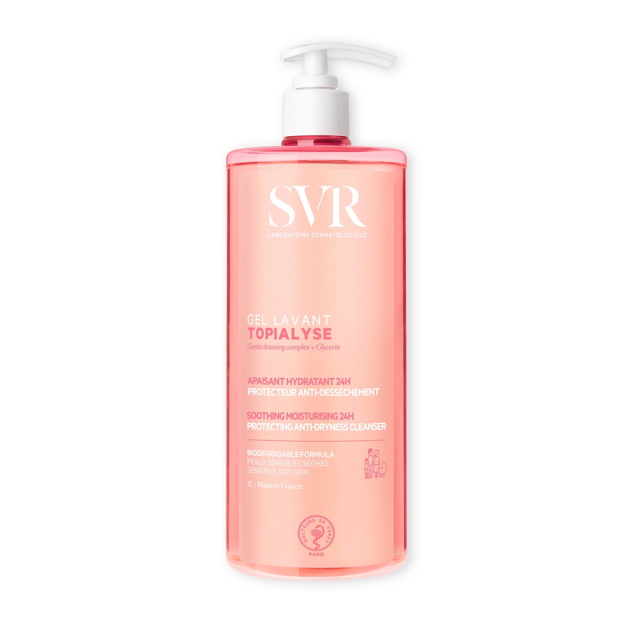 اس في ار غسول للبشرة الجافة و الحساسة SVR TOPIALYSE CLEANSING GEL DRY AND SENSITIVE SKINS - 400ML
