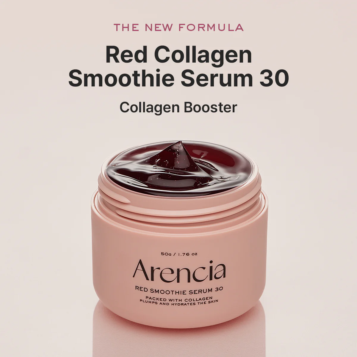 ARENCIA Fresh Redسيروم وماسك بالكولاجين لتحسين شكل المسام وتعزيز مرونة الجلد وترميمه Smoothie Serum 30 50g