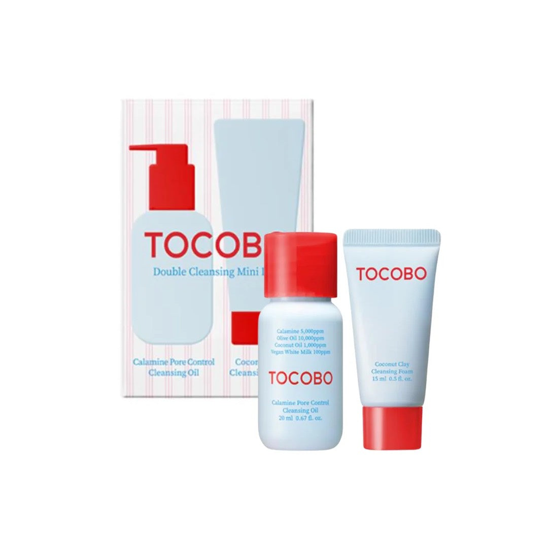 TOCOBO] Double Cleanser Mini Duo(15ml+20ml) غسول ميني سايز زيتي + غسول ميني سايز فوم