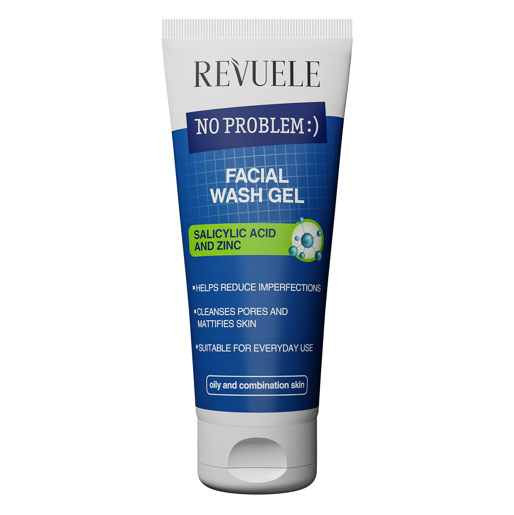 REVUELE NO PROBLEM FACIAL WASH GEL SALICYLIC ACID AND ZINC