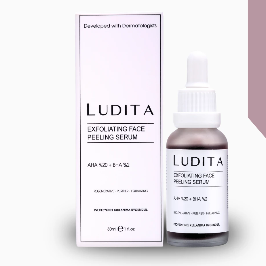 Ludita Renewing Skin Tone Equalizing Red Peeling Serum (20% AHA and 2% BHA)