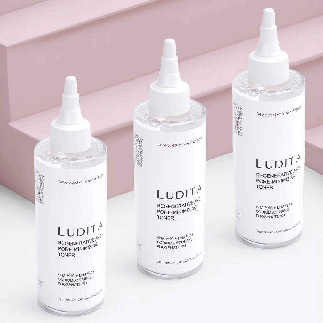 Ludita Renewing and Pore-Tightening Exfoliating Tonic (10% AHA, 2% BHA, 1% Vitamin C)