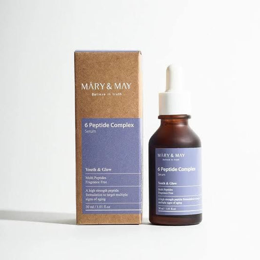 سيروم 6 بيبتايد كومبلكس من ماري آند ماي – Youth & Glow Mary & May 6 Peptide Complex Serum – Youth & Glow
