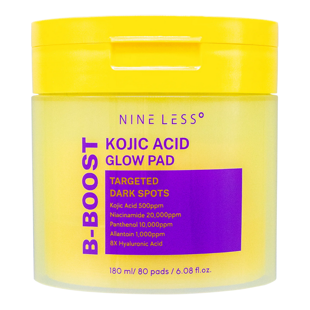 NINE LESS B-BOOST Kojic Acid Glow Pad – وسادات تفتيح مركّزة للبقع الداكنة