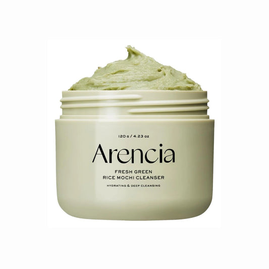 Arencia Fresh Green Rice Mochi Cleanser (120 g / 4.23 oz) منظّف الأرز الموشي الأخضر من أرينسيا (120 غ).